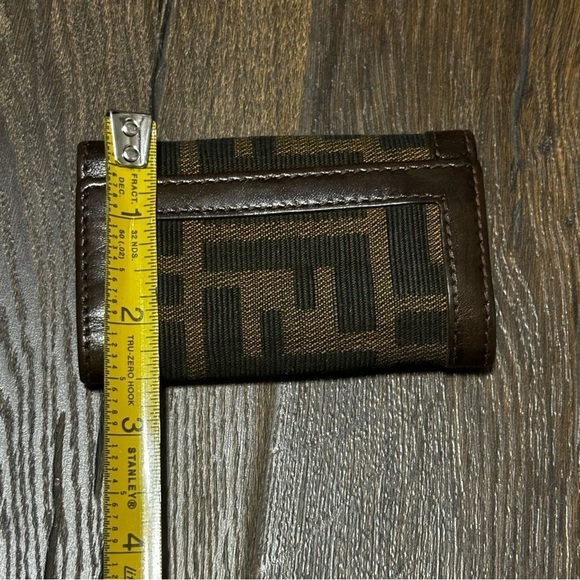FENDI Zucca Canvas Leather 6 Key Rings Key Case Brown - Picture 2 of 8